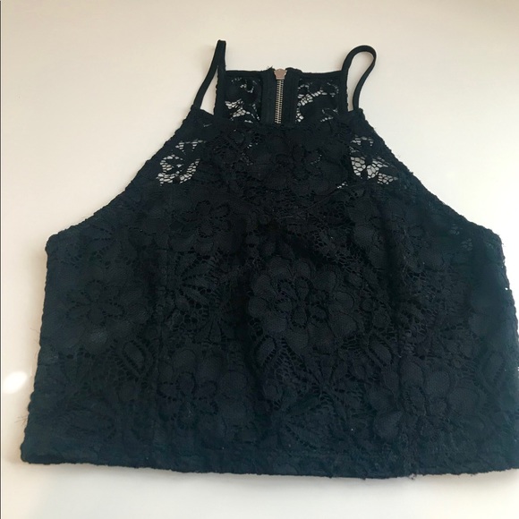 Forever 21 Tops - Womens/junior small black lace halter top
